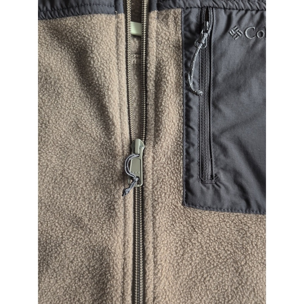 Columbia Granite Mountain Solid Overlay Full Zip Mens Jacket Brown/Tan & Gray XS - Picture 8 of 10